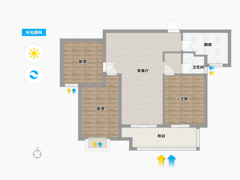 江苏省-徐州市-鑫汉源-91.28-户型库-采光通风