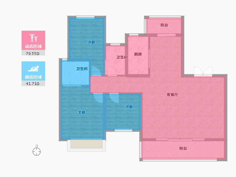 四川省-成都市-城投置地梧桐集-109.60-户型库-动静分区