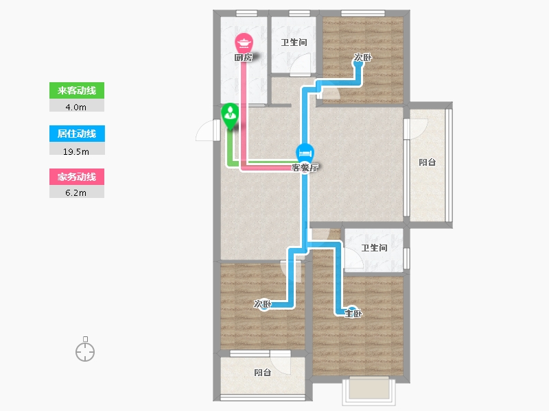 山东省-青岛市-金日君基新天地-94.40-户型库-动静线