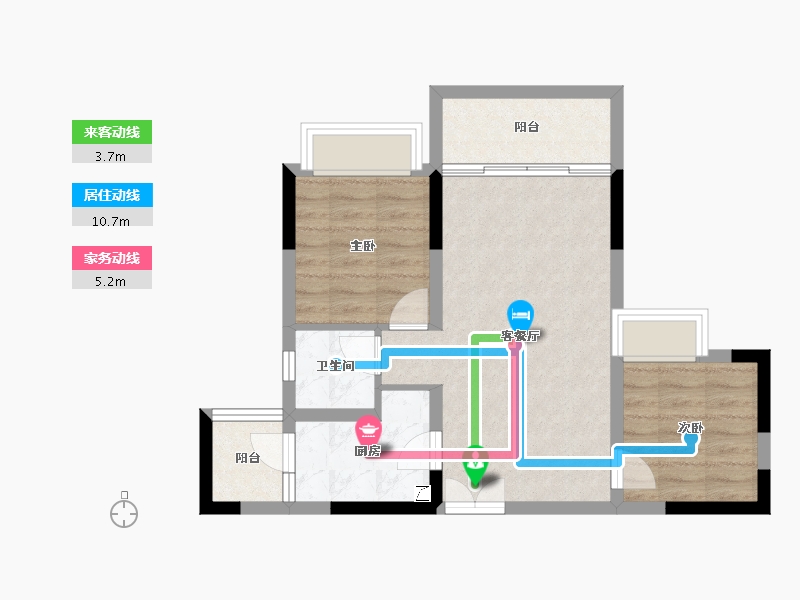 四川省-成都市-天骄府-57.35-户型库-动静线