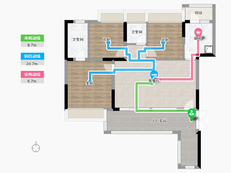 四川省-成都市-恒大银海湖-92.09-户型库-动静线