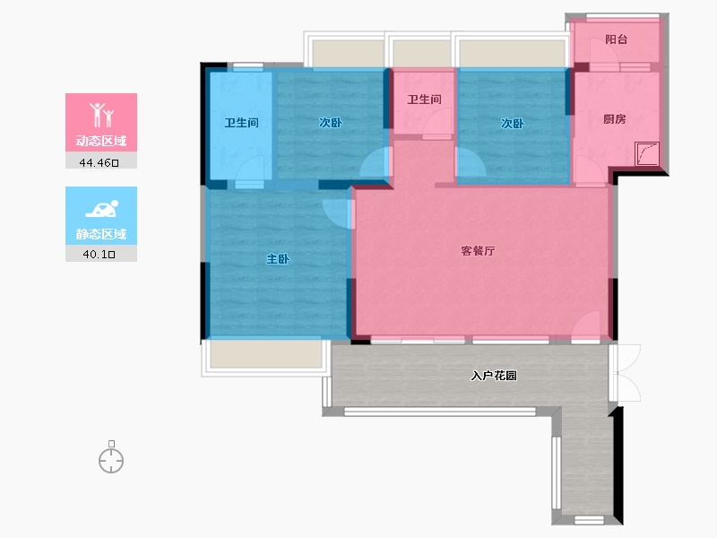 四川省-成都市-恒大银海湖-92.09-户型库-动静分区