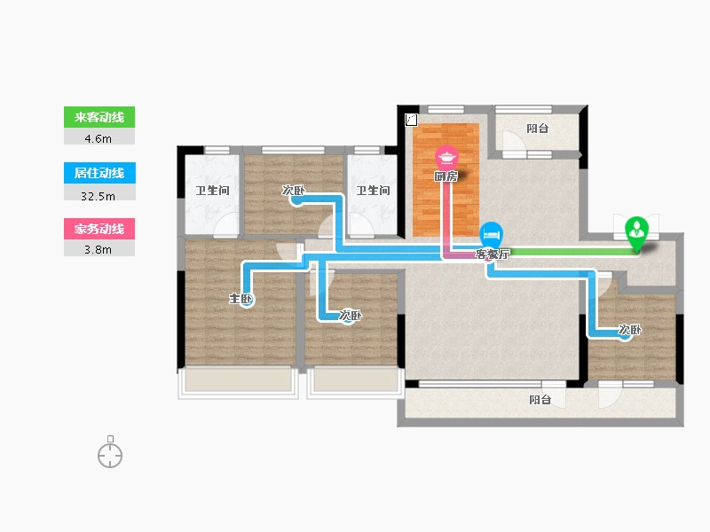 山东省-青岛市-龙湖亿联春江天玺-116.62-户型库-动静线