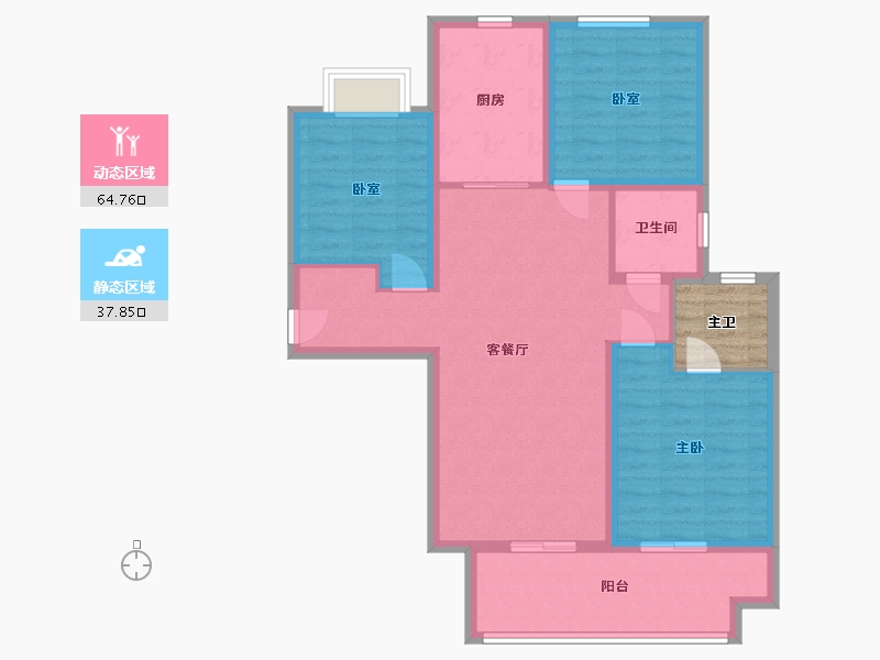 江苏省-徐州市-鑫汉源-96.00-户型库-动静分区