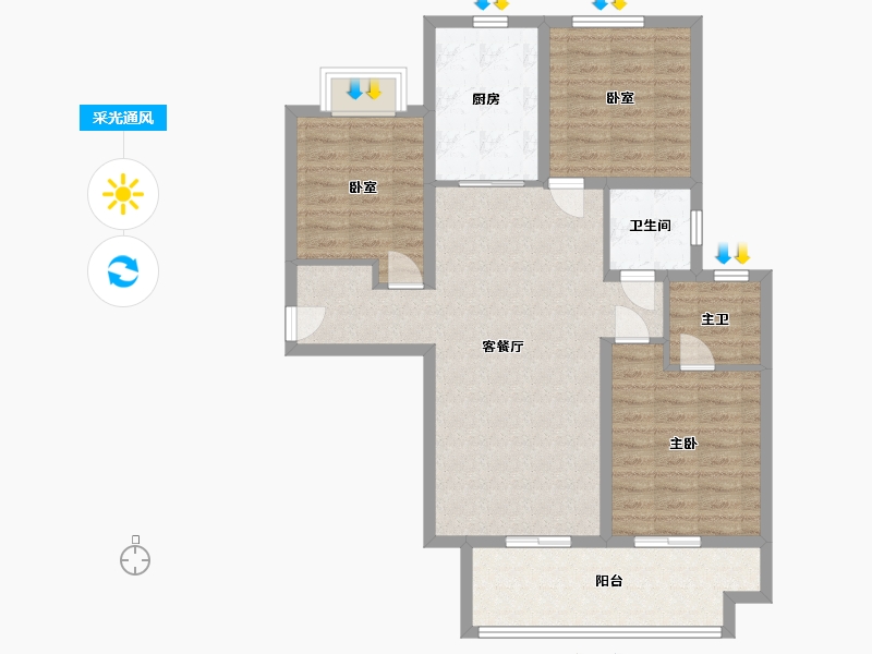 江苏省-徐州市-鑫汉源-96.00-户型库-采光通风