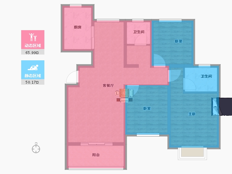 山东省-青岛市-天一镜台山-104.00-户型库-动静分区