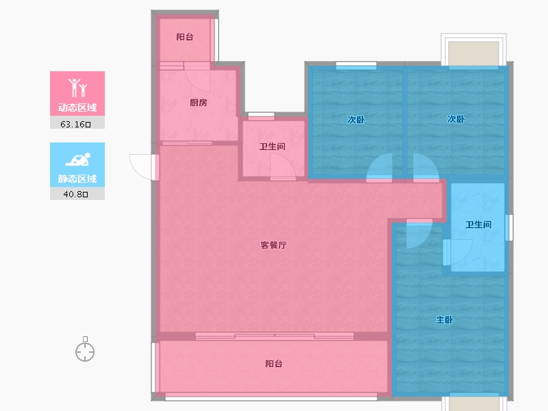 四川省-成都市-城投置地梧桐集-93.60-户型库-动静分区