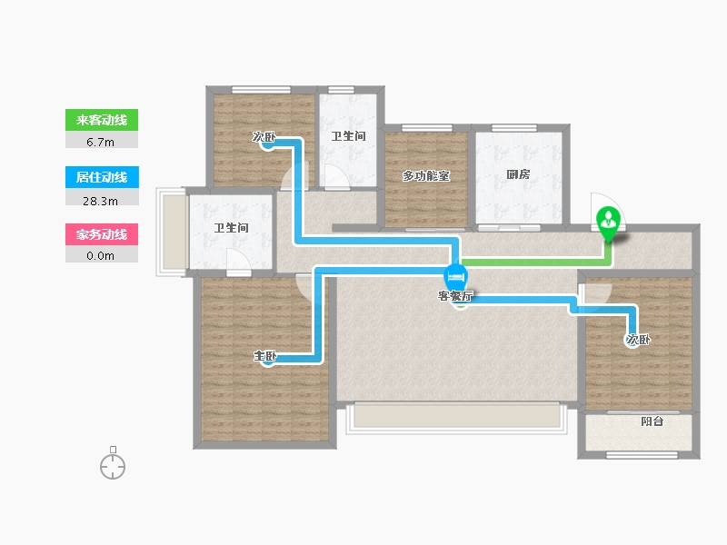 山东省-青岛市-青岛海信依云小镇-140.00-户型库-动静线