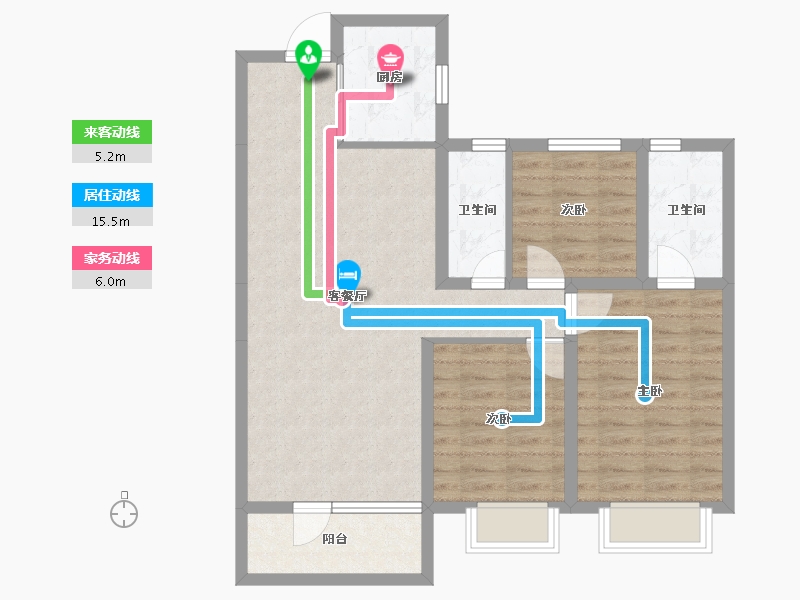 山东省-青岛市-大云谷金茂府-82.47-户型库-动静线