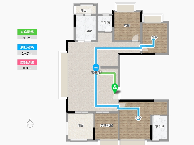 四川省-成都市-幸福桥TOD幸福拾光-122.40-户型库-动静线