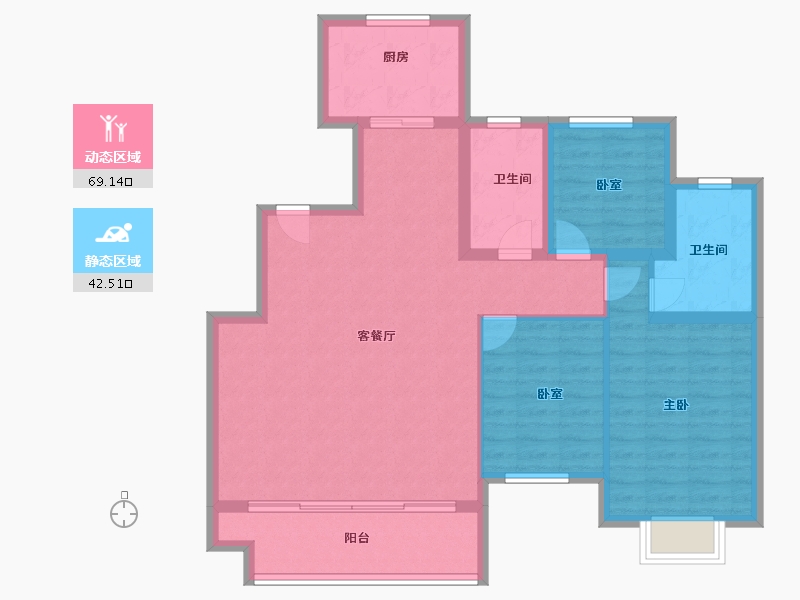 山东省-青岛市-天一镜台山-100.80-户型库-动静分区