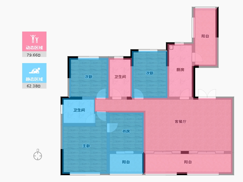 四川省-成都市-置信国色天乡鹭湖宫10区-126.01-户型库-动静分区