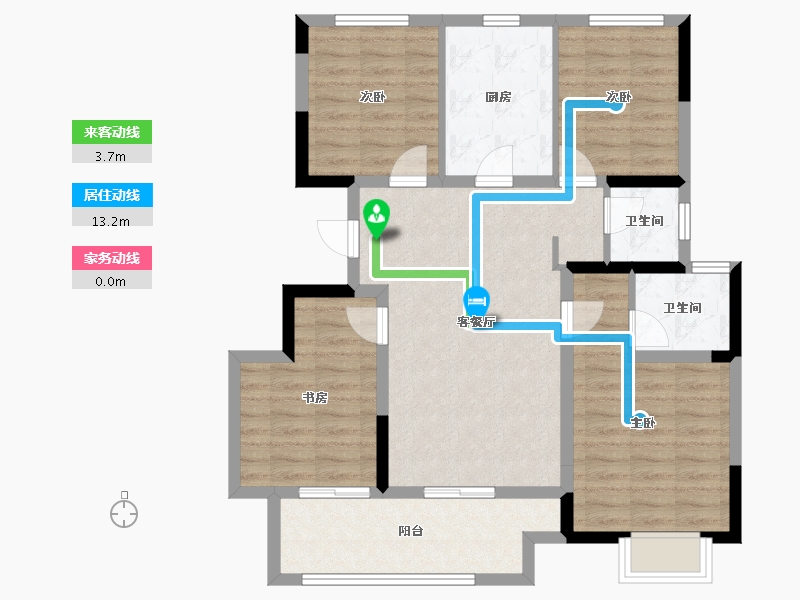 江苏省-徐州市-中钰翡翠天境-92.06-户型库-动静线