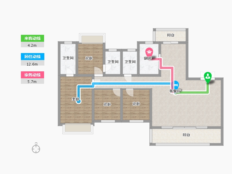 四川省-成都市-城投置地梧桐集-128.00-户型库-动静线