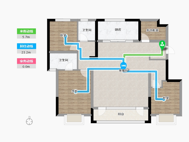 山东省-青岛市-首创禧悦学府-102.40-户型库-动静线