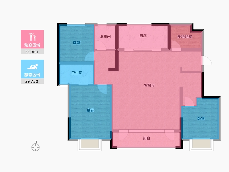 山东省-青岛市-首创禧悦学府-102.40-户型库-动静分区