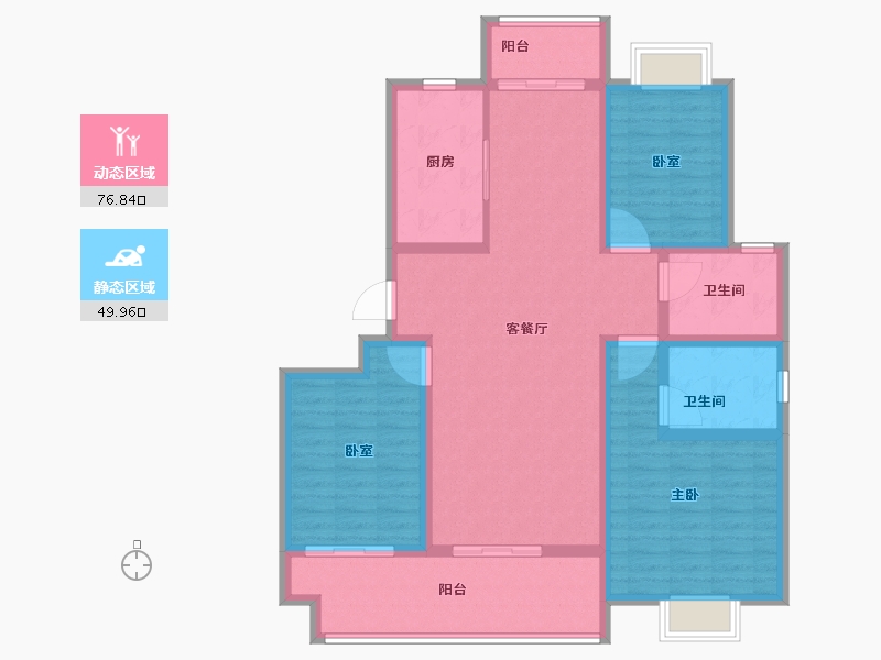 山东省-青岛市-天一镜台山-113.60-户型库-动静分区