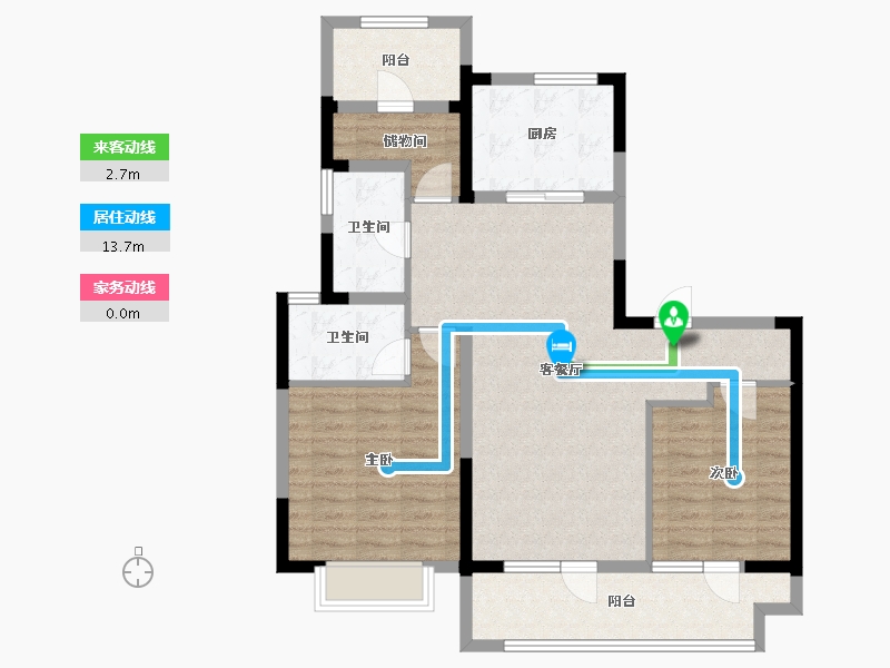 山东省-青岛市-花样年碧云湾-96.00-户型库-动静线