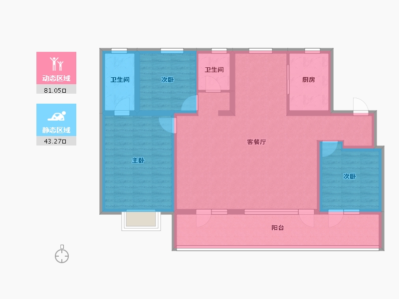 山东省-青岛市-和达智慧生态城-111.20-户型库-动静分区