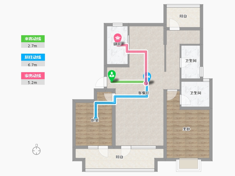 山东省-青岛市-和达智慧生态城-93.60-户型库-动静线