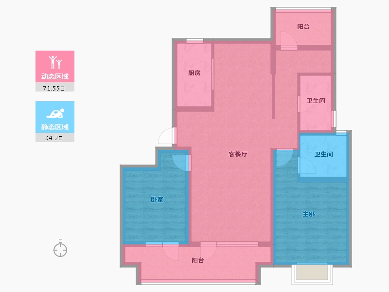 山东省-青岛市-和达智慧生态城-93.60-户型库-动静分区