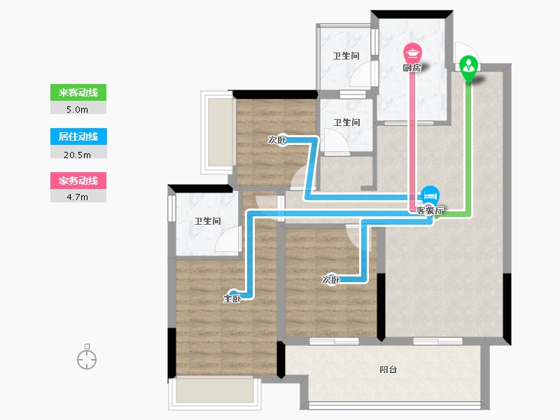 贵州省-贵阳市-金茂观山湖-87.99-户型库-动静线