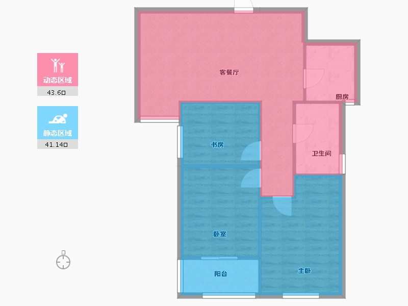 河南省-郑州市-佳田·未来新城-65.00-户型库-动静分区