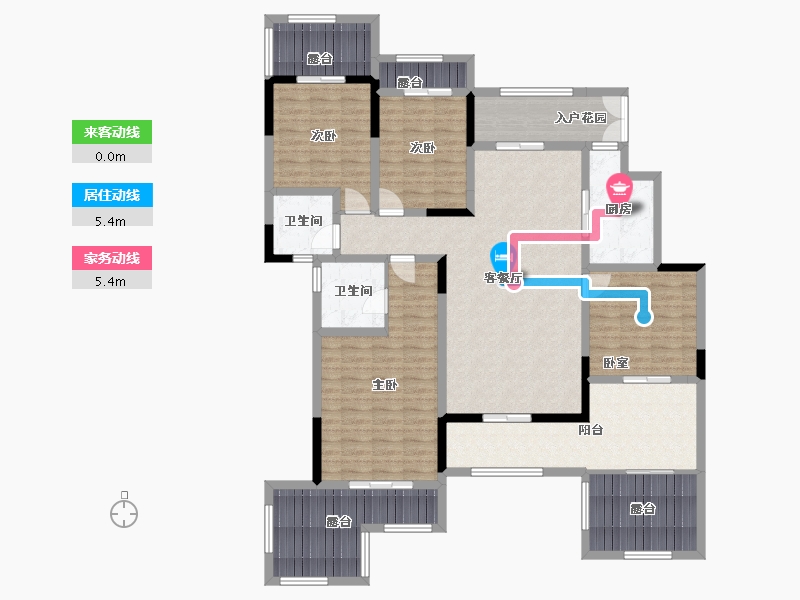 贵州省-遵义市-太阳海岸-135.00-户型库-动静线