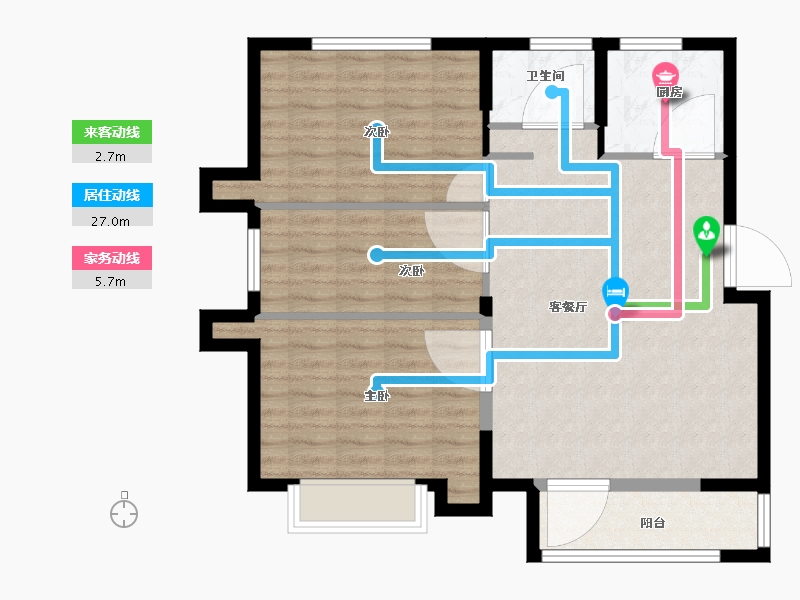 山东省-青岛市-兰庭现河1号-86.00-户型库-动静线