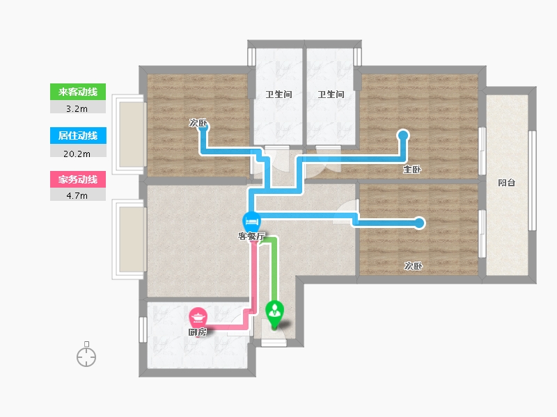 福建省-福州市-正祥特区-87.92-户型库-动静线