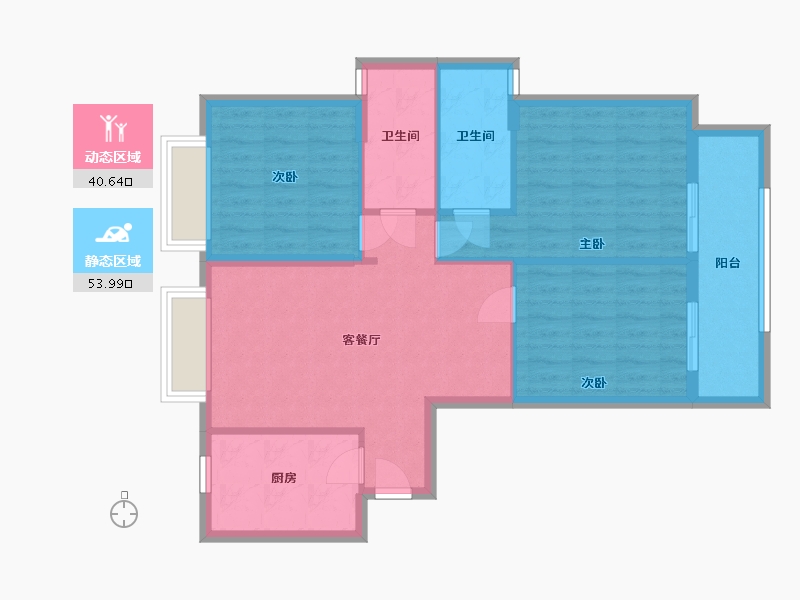 福建省-福州市-正祥特区-87.92-户型库-动静分区