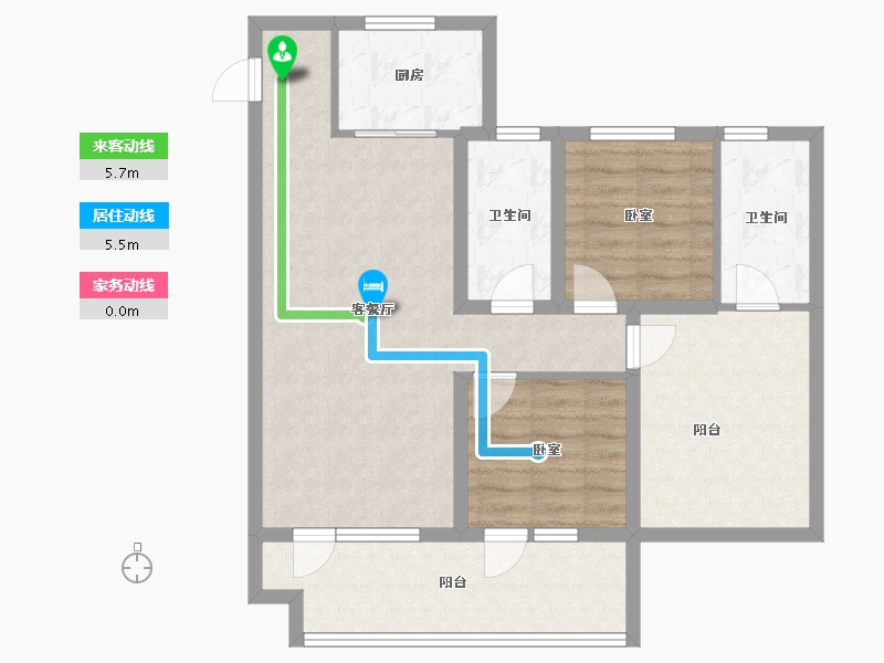 山东省-青岛市-和达智慧生态城-84.00-户型库-动静线