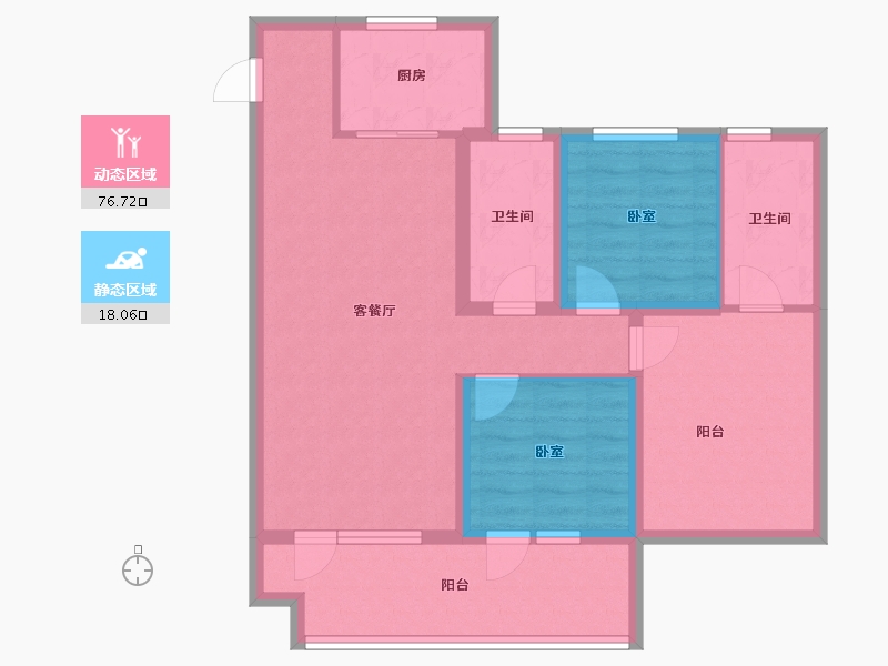 山东省-青岛市-和达智慧生态城-84.00-户型库-动静分区