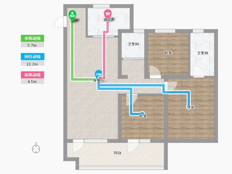 山东省-青岛市-和达智慧生态城-88.80-户型库-动静线