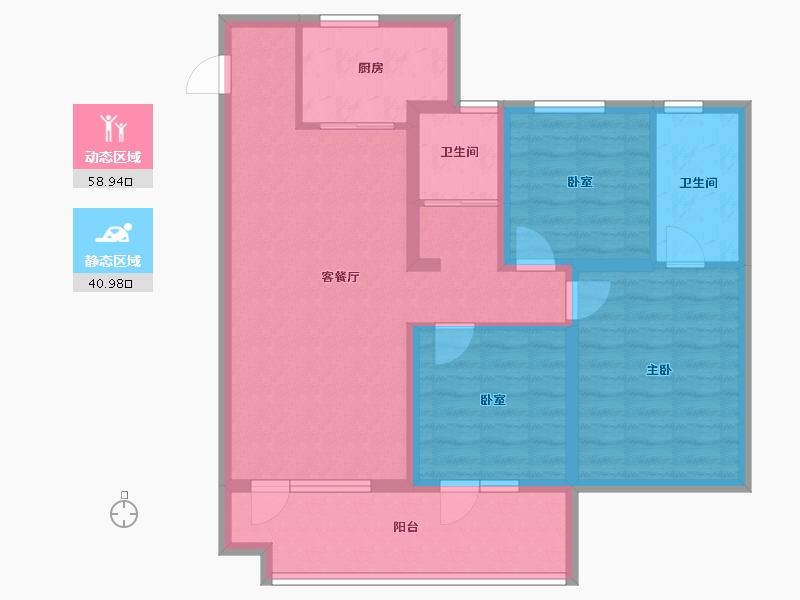 山东省-青岛市-和达智慧生态城-88.80-户型库-动静分区