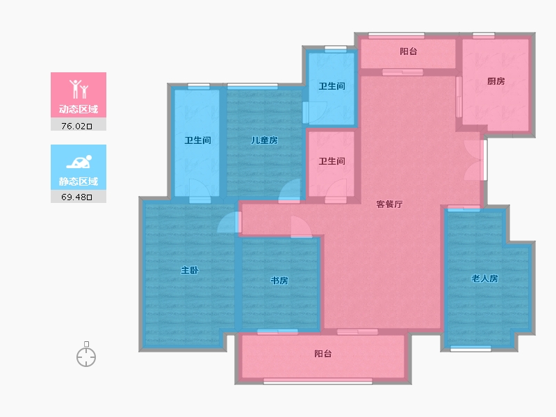 四川省-雅安市-阳光水韵-137.00-户型库-动静分区