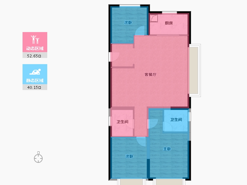 山西省-太原市-紫云府-93.30-户型库-动静分区