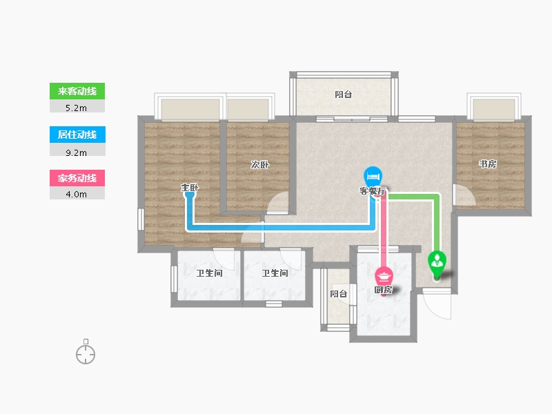 四川省-成都市-蓝光未来-84.80-户型库-动静线