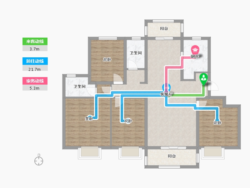 江苏省-徐州市-光明泉城熙悦-114.40-户型库-动静线