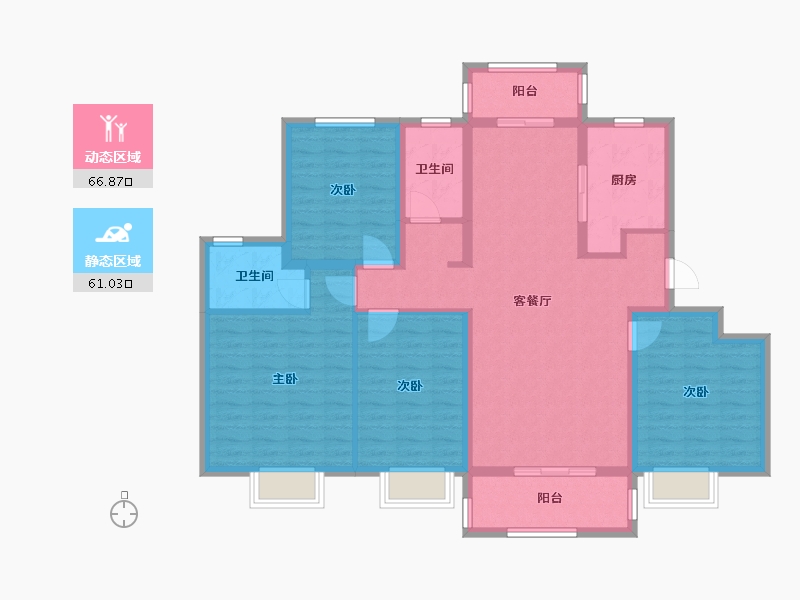 江苏省-徐州市-光明泉城熙悦-114.40-户型库-动静分区