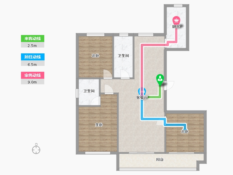 山东省-临沂市-青啤御棠府-96.00-户型库-动静线