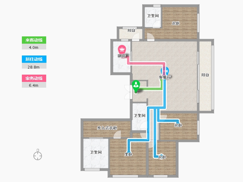 四川省-成都市-龙湖西府琅悦-146.63-户型库-动静线