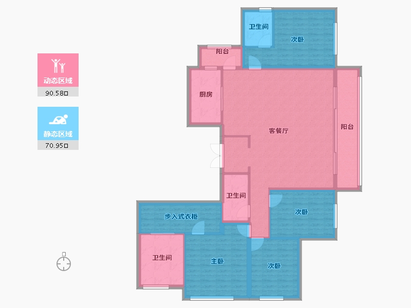 四川省-成都市-龙湖西府琅悦-146.63-户型库-动静分区