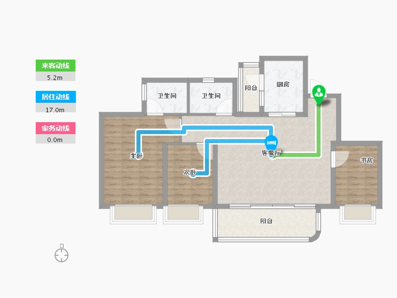 四川省-成都市-蓝光未来-94.44-户型库-动静线