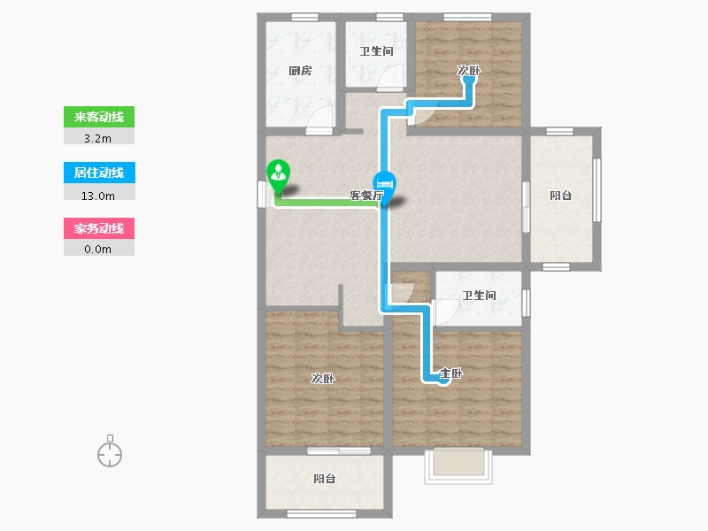 江苏省-徐州市-睢宁东城名郡-100.77-户型库-动静线