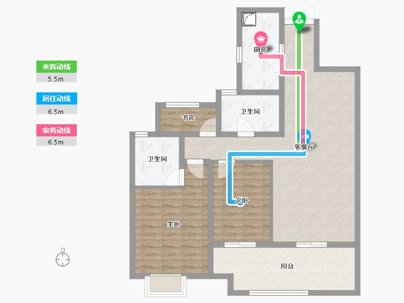 山东省-济宁市-吾悦首府-96.00-户型库-动静线