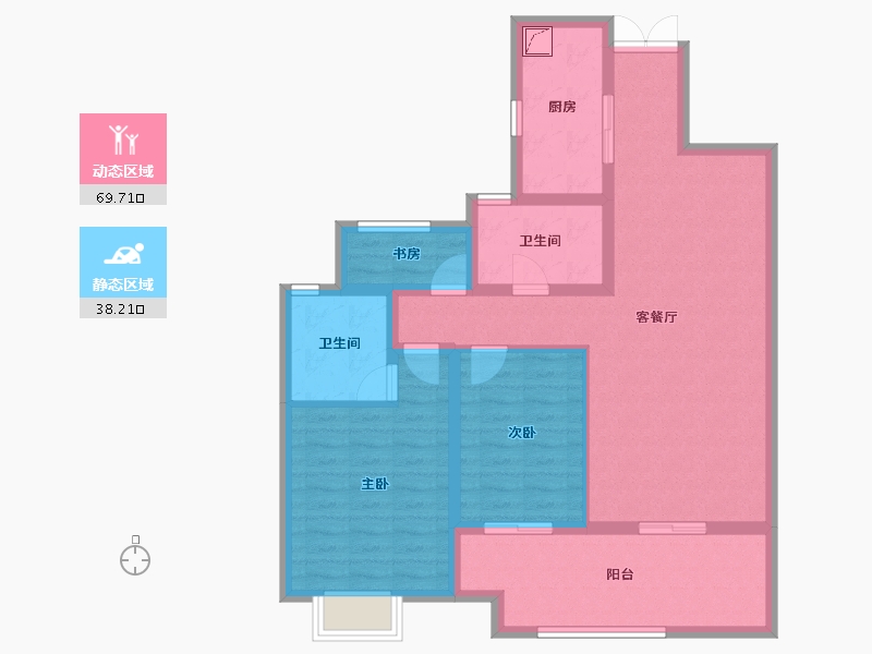 山东省-济宁市-吾悦首府-96.00-户型库-动静分区