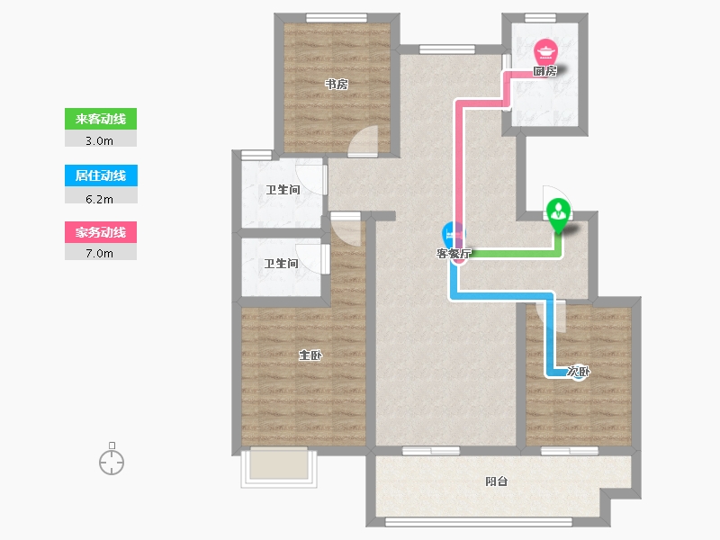 江苏省-徐州市-睢宁东城名郡-97.94-户型库-动静线