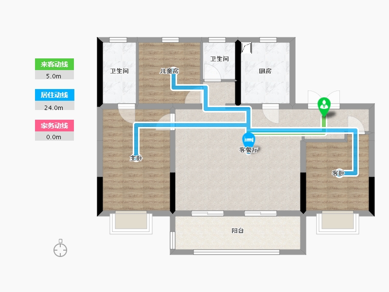 江苏省-无锡市-世茂璀璨天宸-100.00-户型库-动静线