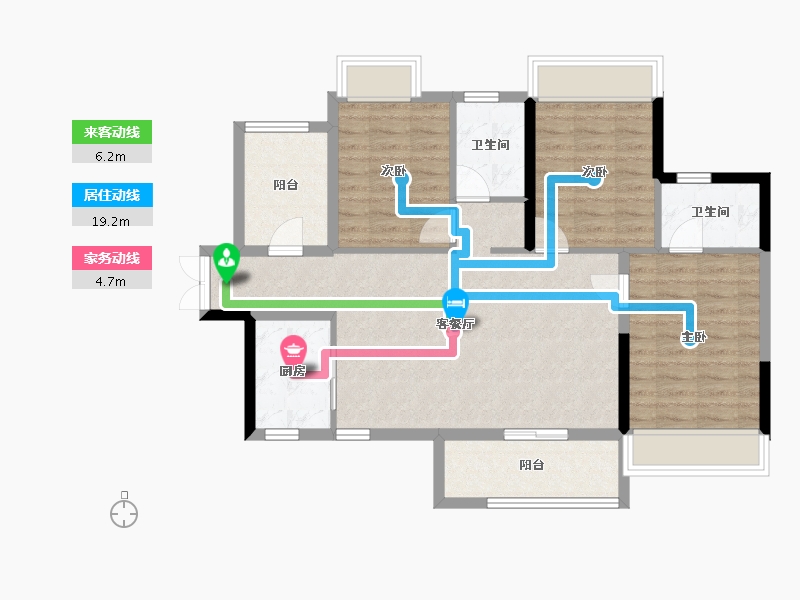 四川省-成都市-越秀亲爱里-87.97-户型库-动静线